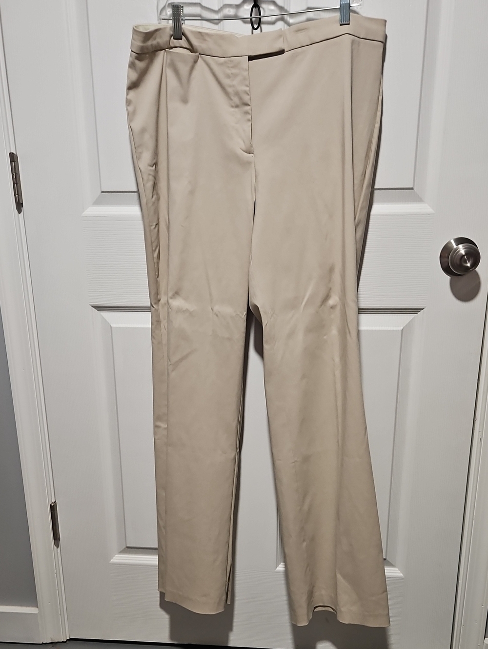 Lane Bryant Cream Straight-Leg Trousers